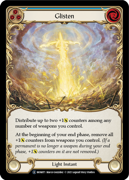 Flesh and Blood TCG | Glisten (Blue) [U-MON071-RF] (Monarch Unlimited)  Unlimited Rainbow Foil | The Nerd Merchant