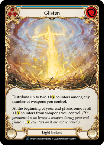 Flesh and Blood TCG | Glisten (Blue) [U-MON071-RF] (Monarch Unlimited)  Unlimited Rainbow Foil | The Nerd Merchant