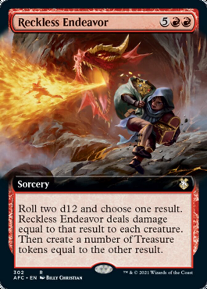 Magic | Reckless Endeavor (Extended Art) [Dungeons & Dragons: Adventures in the Forgotten Realms Commander] | The Nerd Merchant