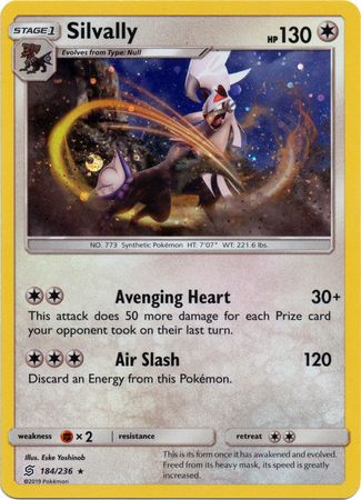 Pokemon | Silvally (184/236) (Cosmos Holo) [Sun & Moon: Unified Minds] | The Nerd Merchant