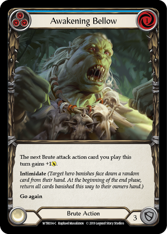 Flesh and Blood TCG | Awakening Bellow (Blue) [WTR034-C] (Welcome to Rathe)  Alpha Print Normal | The Nerd Merchant