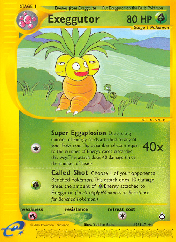Pokemon | Exeggutor (12/147) [Aquapolis] | The Nerd Merchant
