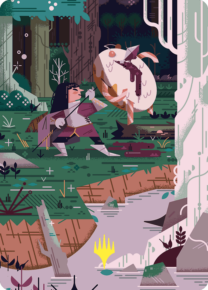 Magic | Stab Wound Art Card (Gold-Stamped Planeswalker Symbol) [Wilds of Eldraine Art Series] | The Nerd Merchant
