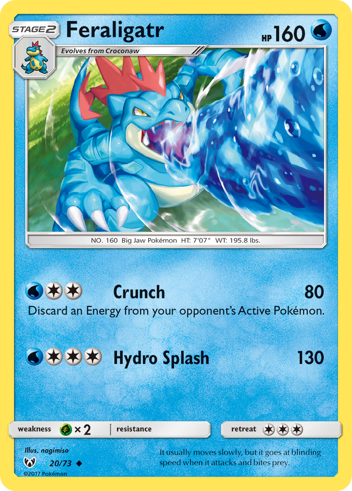 Pokemon | Feraligatr (20/73) [Sun & Moon: Shining Legends] | The Nerd Merchant