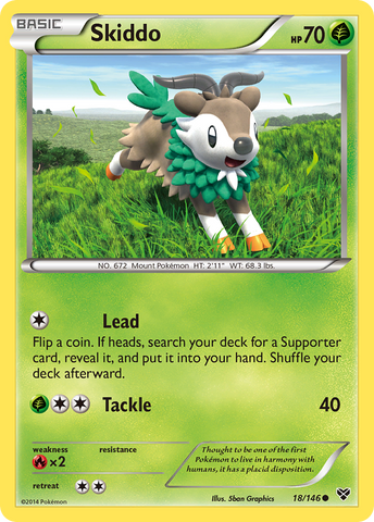Pokemon | Skiddo (18/146) [XY: Base Set] | The Nerd Merchant