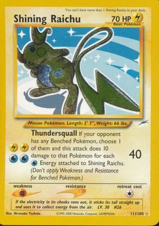 Pokemon | Shining Raichu (111/105) [Neo Destiny Unlimited] | The Nerd Merchant