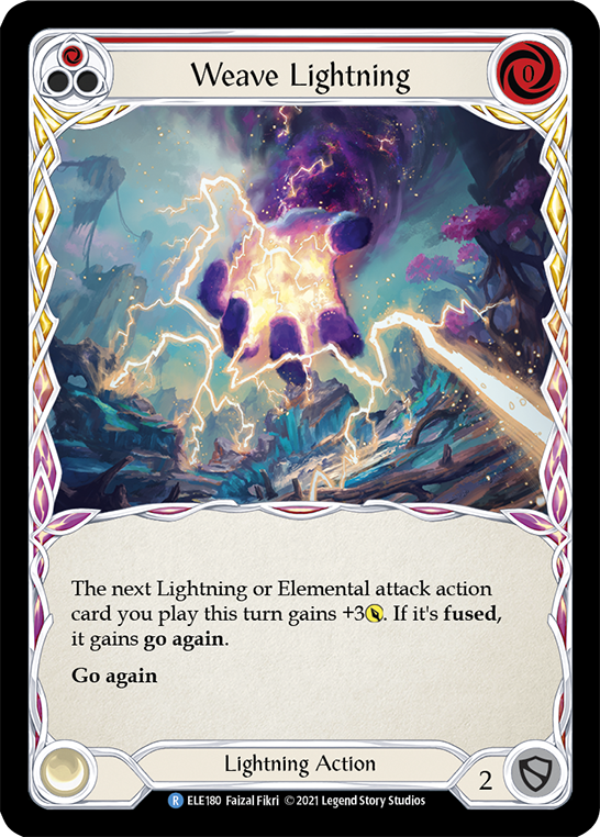 Flesh and Blood TCG | Weave Lightning (Red) [ELE180] (Tales of Aria)  1st Edition Normal | The Nerd Merchant