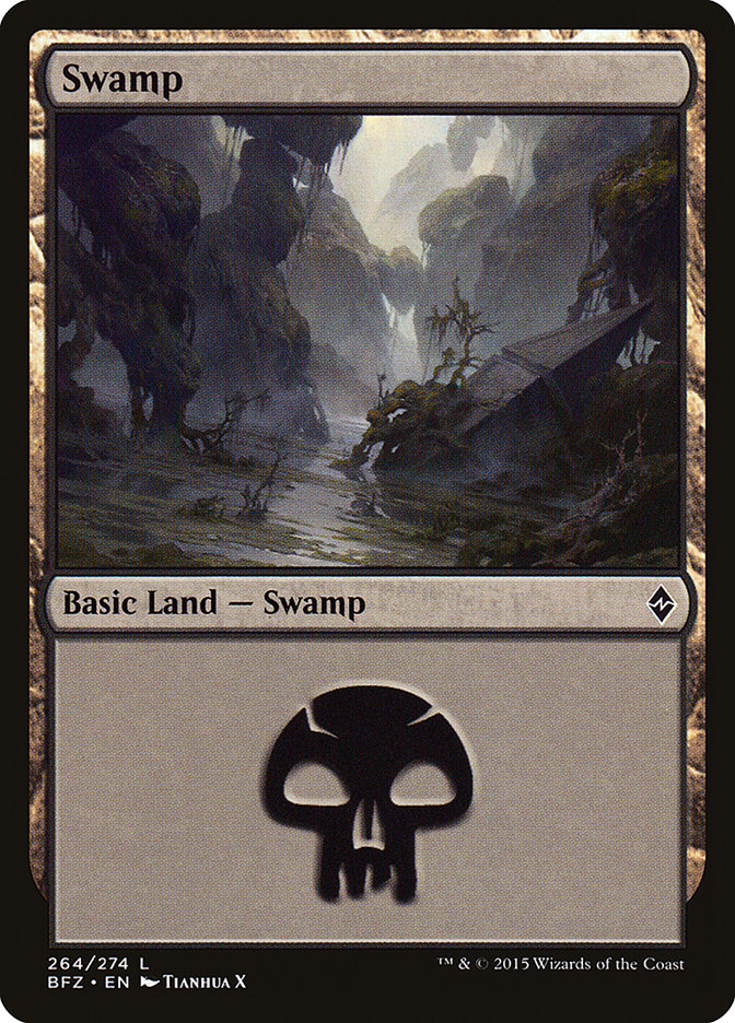 Magic | Swamp (264) [Battle for Zendikar] | The Nerd Merchant