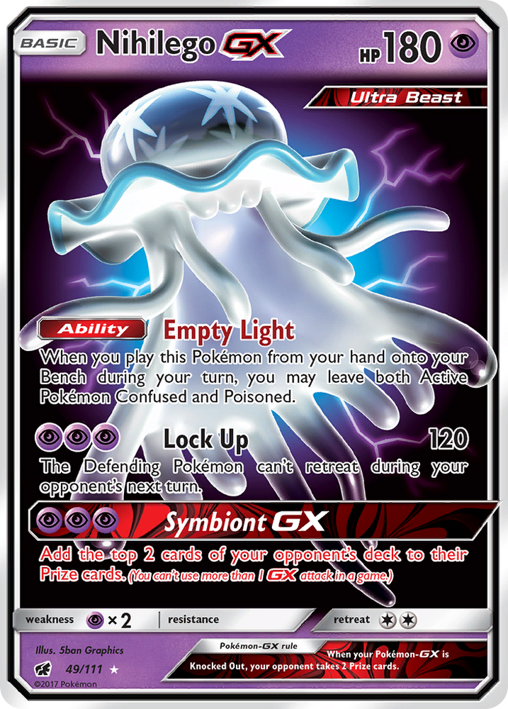 Pokemon | Nihilego GX (49/111) [Sun & Moon: Crimson Invasion] | The Nerd Merchant