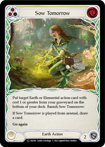 Flesh and Blood TCG | Sow Tomorrow (Yellow) [U-ELE141] (Tales of Aria Unlimited)  Unlimited Rainbow Foil | The Nerd Merchant