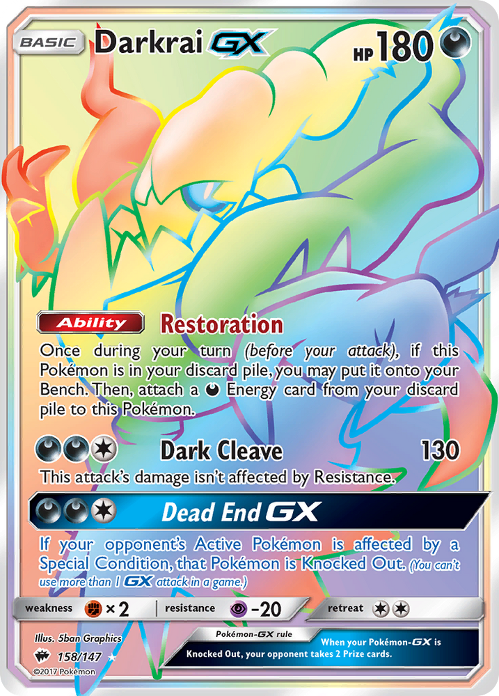 Pokemon | Darkrai GX (158/147) [Sun & Moon: Burning Shadows] | The Nerd Merchant