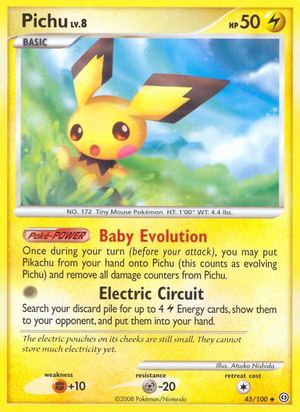 Pokemon | Pichu (45/100) [Diamond & Pearl: Stormfront] | The Nerd Merchant