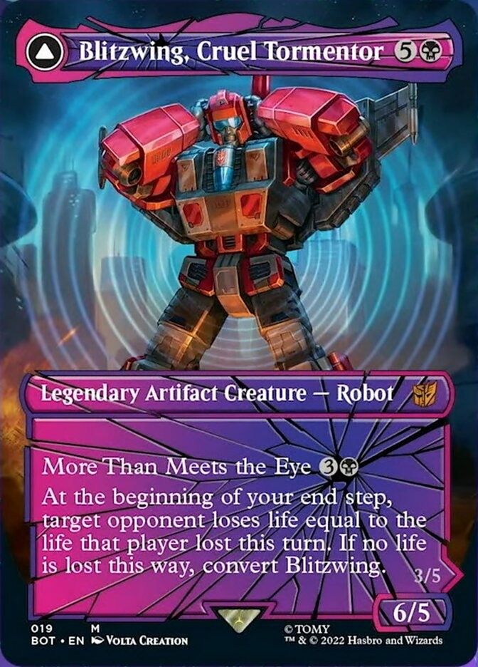Magic | Blitzwing, Cruel Tormentor // Blitzwing, Adaptive Assailant (Shattered Glass) [Transformers] | The Nerd Merchant