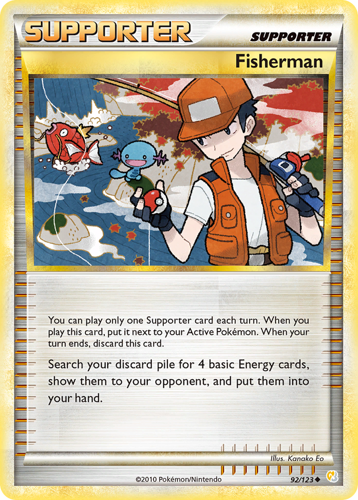 Pokemon | Fisherman (92/123) [HeartGold & SoulSilver: Base Set] | The Nerd Merchant