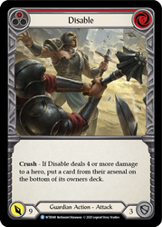 Flesh and Blood TCG | Disable (Red) [U-WTR048] (Welcome to Rathe Unlimited)  Unlimited Rainbow Foil | The Nerd Merchant