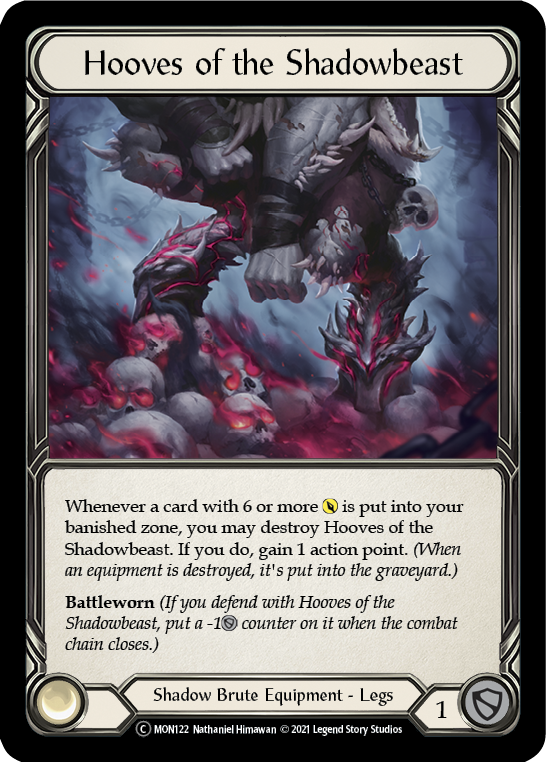 Flesh and Blood TCG | Hooves of the Shadowbeast [U-MON122-RF] (Monarch Unlimited)  Unlimited Rainbow Foil | The Nerd Merchant