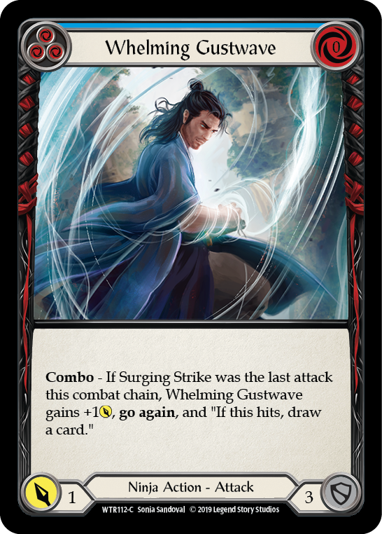 Flesh and Blood TCG | Whelming Gustwave (Blue) [WTR112-C] (Welcome to Rathe)  Alpha Print Normal | The Nerd Merchant