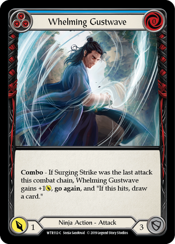 Flesh and Blood TCG | Whelming Gustwave (Blue) [WTR112-C] (Welcome to Rathe)  Alpha Print Normal | The Nerd Merchant