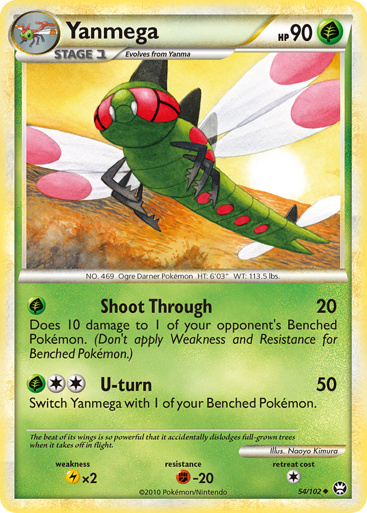 Pokemon | Yanmega (54/102) [HeartGold & SoulSilver: Triumphant] | The Nerd Merchant