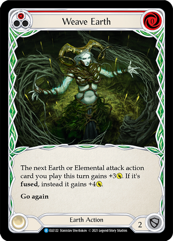Flesh and Blood TCG | Weave Earth (Red) [ELE122] (Tales of Aria)  1st Edition Normal | The Nerd Merchant