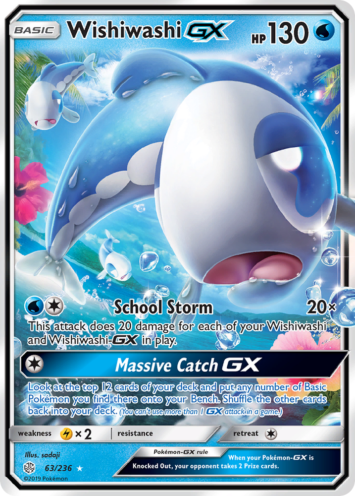 Pokemon| Wishiwashi GX (63/236) [Sun & Moon: Cosmic Eclipse] | The Nerd Merchant