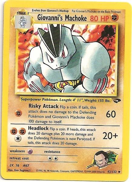 Pokemon | Giovanni's Machoke (42/132) [Gym Challenge Unlimited] | The Nerd Merchant
