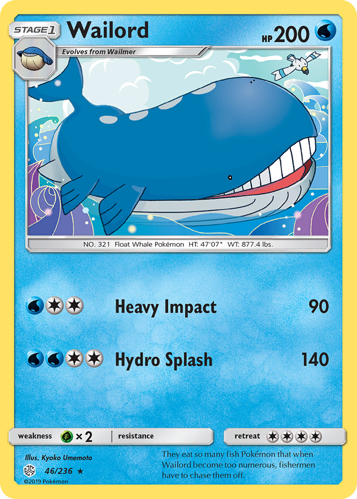 Pokemon| Wailord (46/236) [Sun & Moon: Cosmic Eclipse] | The Nerd Merchant