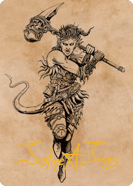 Magic | Karlach, Fury of Avernus Art Card (54) (Gold-Stamped Signature) [Commander Legends: Battle for Baldur's Gate Art Series] | The Nerd Merchant