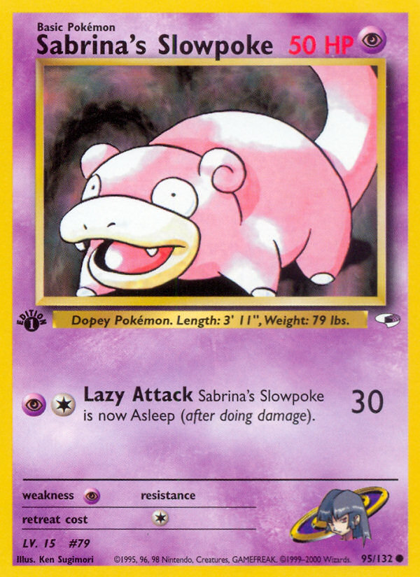 Pokemon | Sabrina's Slowpoke (95/132) [Gym Heroes 1st Edition] | The Nerd Mechant