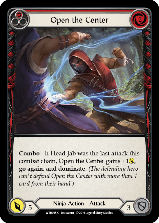 Flesh and Blood TCG | Open the Center (Red) [WTR095-C] (Welcome to Rathe)  Alpha Print Rainbow Foil | The Nerd Merchant