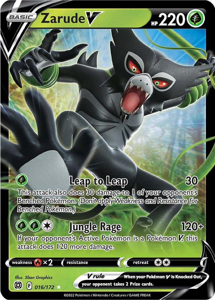 Pokemon | Zarude V (016/172) [Sword & Shield: Brilliant Stars] | The Nerd Merchant