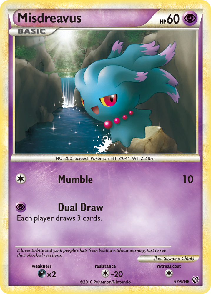 Pokemon | Misdreavus (57/90) [HeartGold & SoulSilver: Undaunted] | The Nerd Merchant