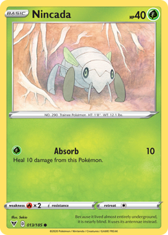 Pokemon | Nincada (013/185) [Sword & Shield: Vivid Voltage] | The Nerd Merchant