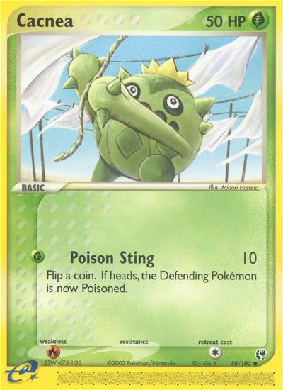 Pokemon | Cacnea (58/100) [EX: Sandstorm] | The Nerd Merchant