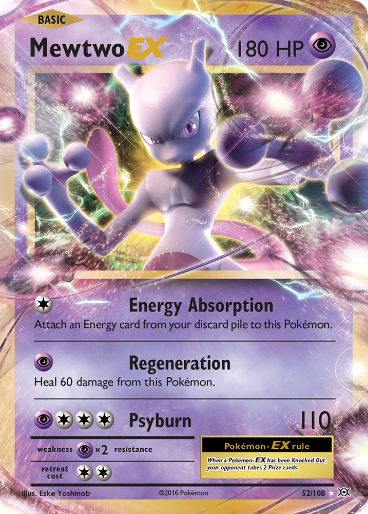 Pokemon | Mewtwo EX (52/108) [XY: Evolutions] | The Nerd Merchant