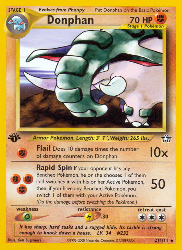 Pokemon | Donphan (21/111) [Neo Genesis 1st Edition] | The Nerd Merchant