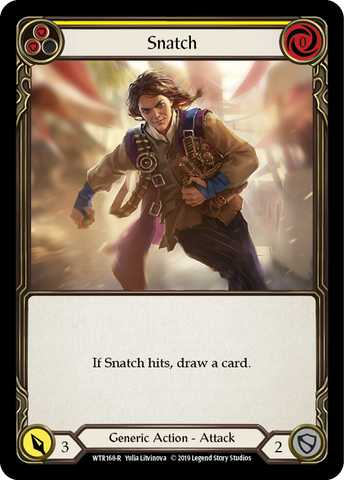 Flesh and Blood TCG | Snatch (Yellow) [WTR168-R] (Welcome to Rathe)  Alpha Print Normal | The Nerd Merchant