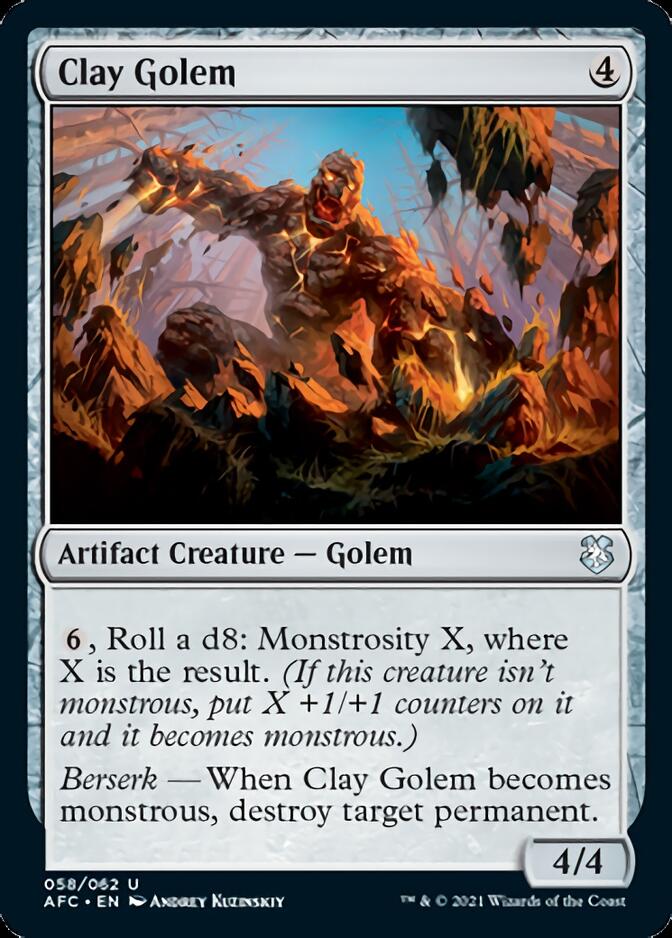 Magic | Clay Golem [Dungeons & Dragons: Adventures in the Forgotten Realms Commander] | The Nerd Merchant