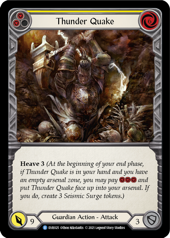 Flesh and Blood TCG | Thunder Quake (Yellow) [EVR025] (Everfest)  1st Edition Normal | The Nerd Merchant
