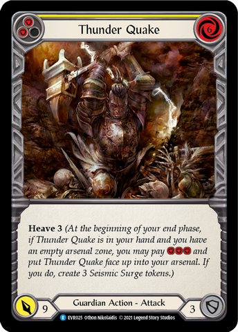Flesh and Blood TCG | Thunder Quake (Yellow) [EVR025] (Everfest)  1st Edition Normal | The Nerd Merchant