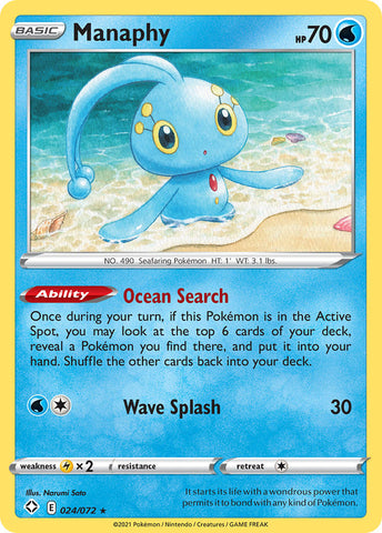 Pokemon | Manaphy (024/072) [Sword & Shield: Shining Fates] | The Nerd Merchant