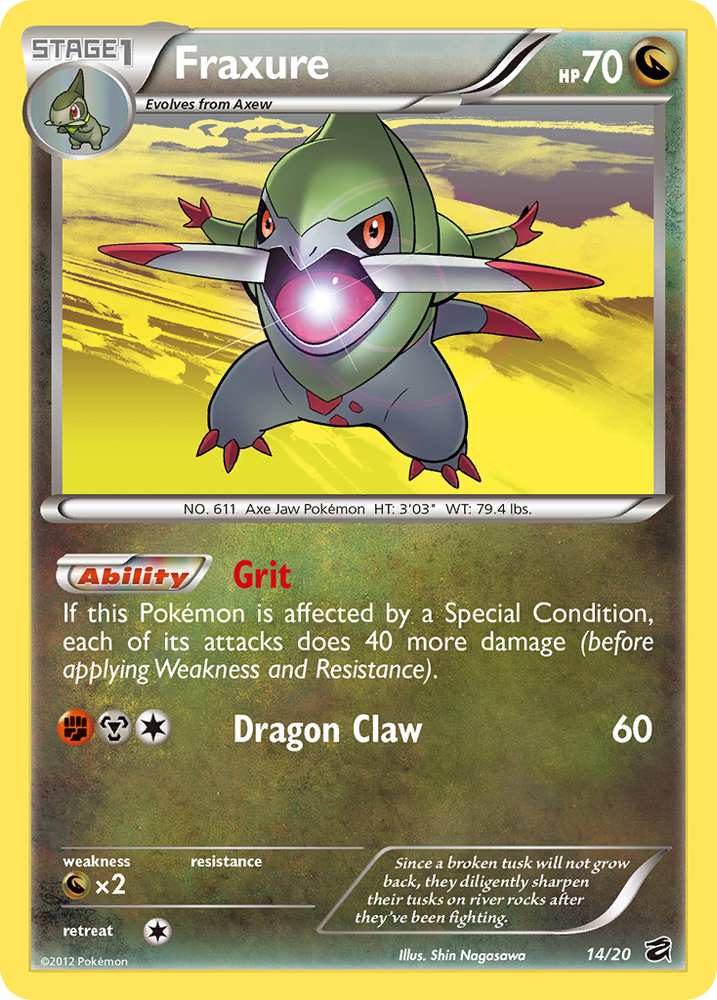 Pokemon | Fraxure (14/20) [Black & White: Dragon Vault] | The Nerd Mechant