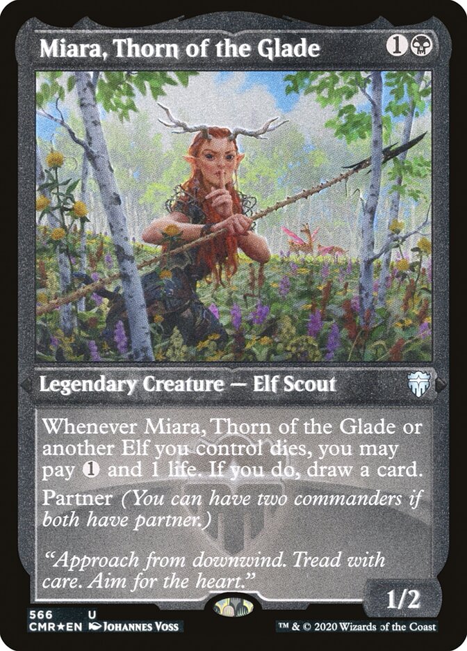 Magic | Miara, Thorn of the Glade (Etched) [Commander Legends] | The Nerd Merchant
