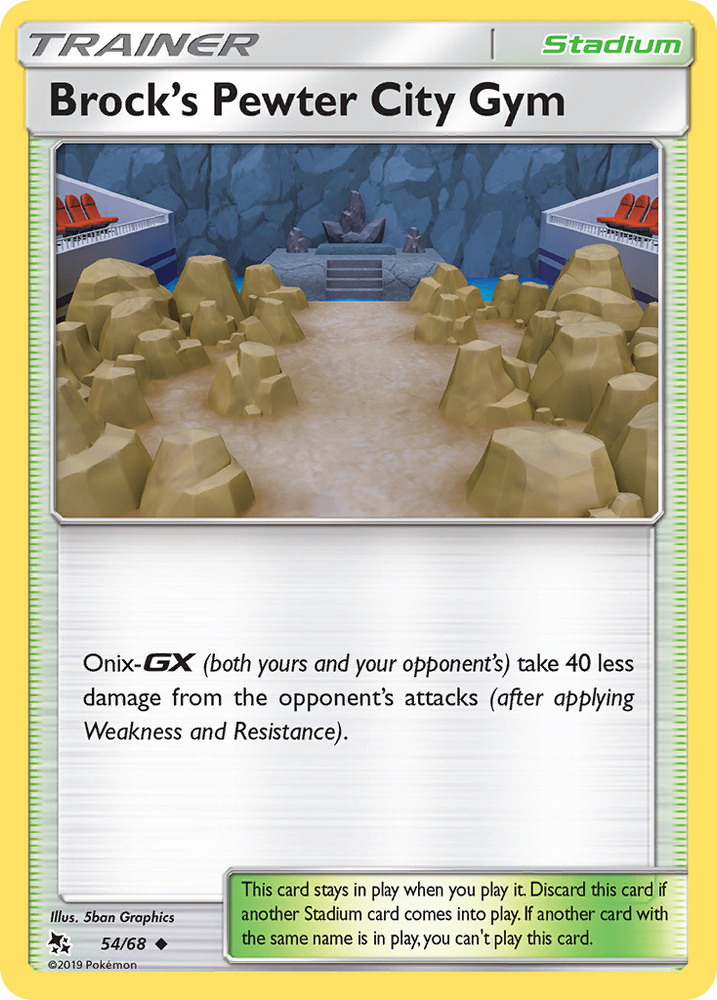 Pokemon | Brock's Pewter City Gym (54/68) [Sun & Moon: Hidden Fates] | The Nerd Merchant