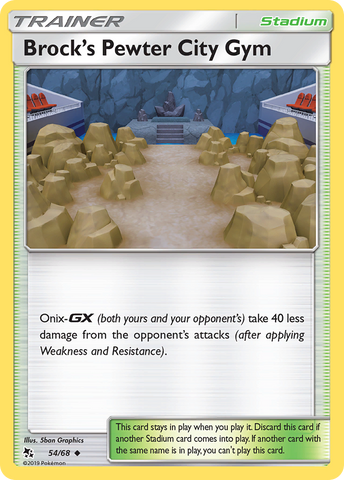 Pokemon | Brock's Pewter City Gym (54/68) [Sun & Moon: Hidden Fates] | The Nerd Merchant