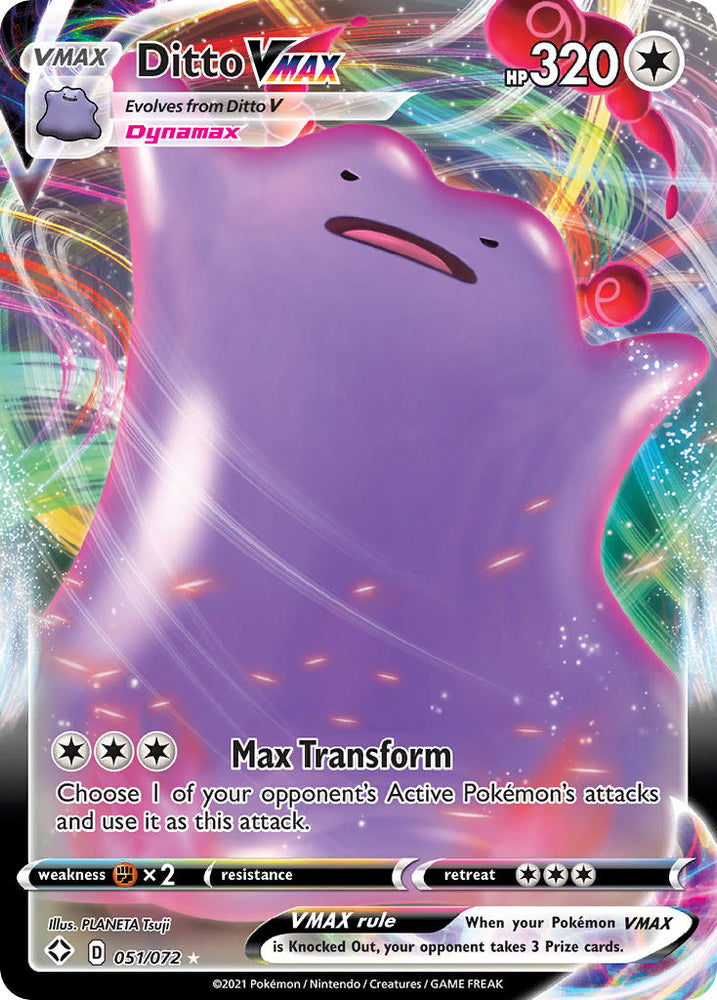 Pokemon | Ditto VMAX (051/072) [Sword & Shield: Shining Fates] | The Nerd Merchant