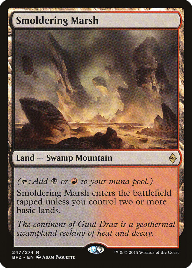 Magic | Smoldering Marsh [Battle for Zendikar] | The Nerd Merchant