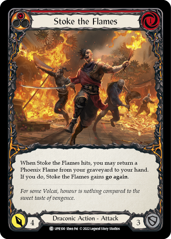Flesh and Blood TCG | Stoke the Flames [UPR100] (Uprising)  Rainbow Foil | The Nerd Merchant