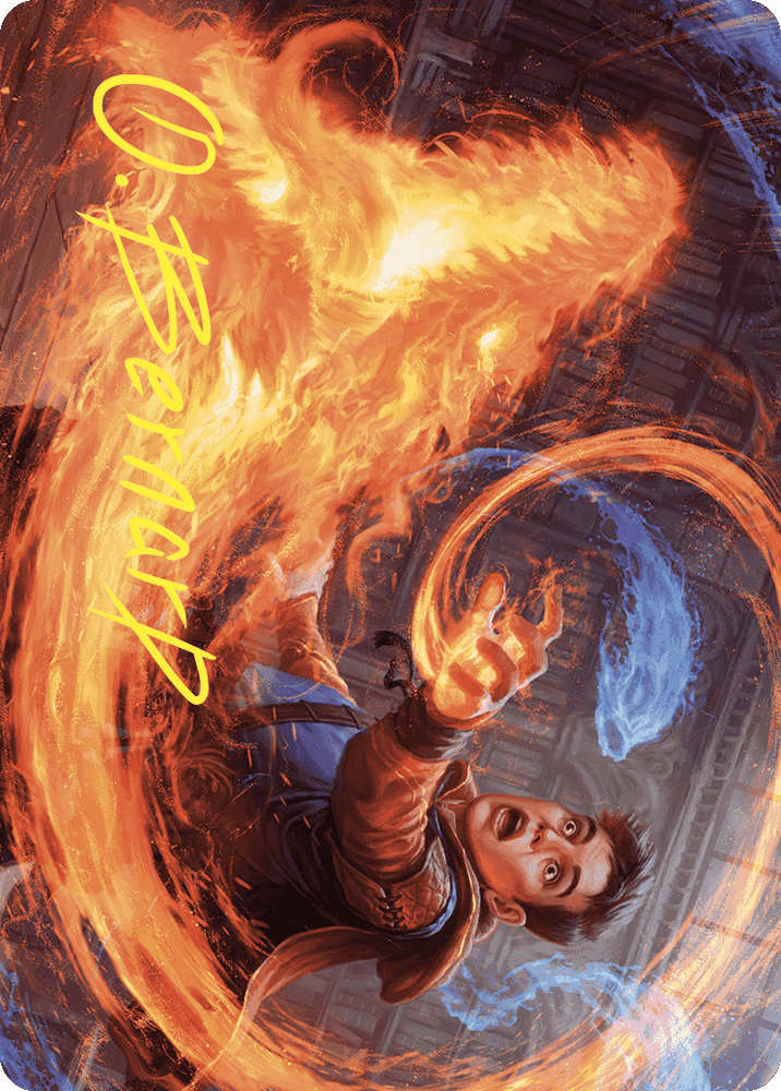 Magic | Frantic Firebolt Art Card (Gold-Stamped Signature) [Wilds of Eldraine Art Series] | The Nerd Merchant