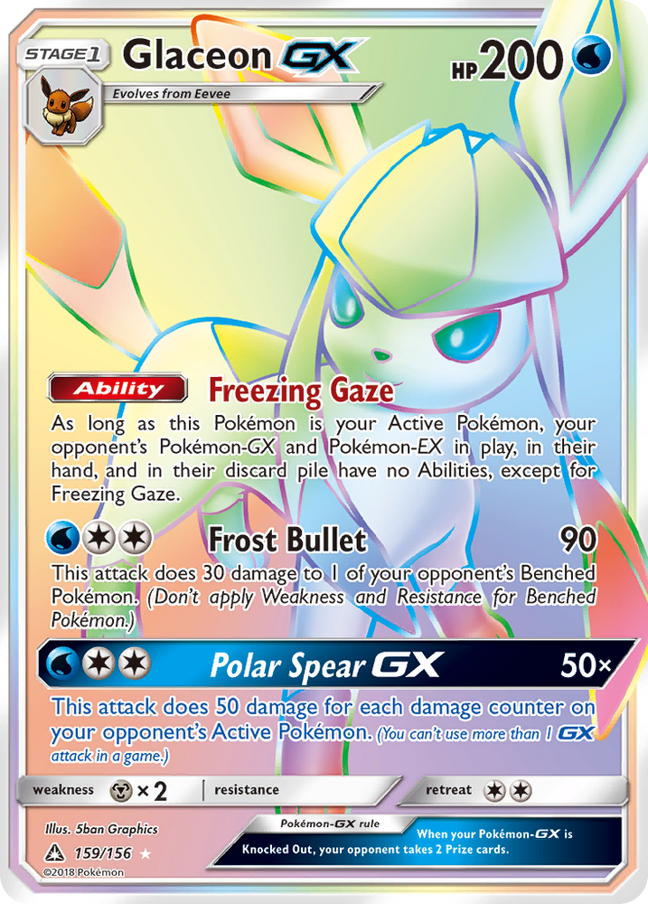 Pokemon | Glaceon GX (159/156) [Sun & Moon: Ultra Prism] | The Nerd Merchant